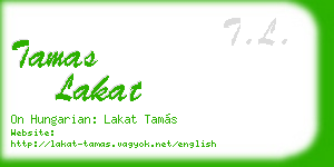 tamas lakat business card